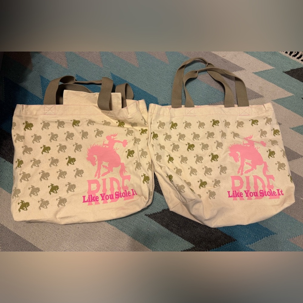 “Ride Like You Stole It” Canvas Tote Bags